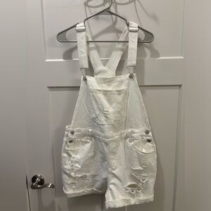 White short-overalls. Never worn. Size Large.